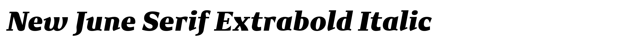New June Serif Extrabold Italic image